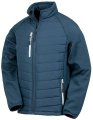 Heren Softshell Jas Result Recycled Compass Padded Navy-Grijs